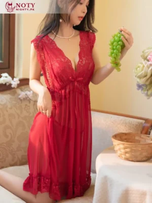 1-Piece Net Lace Nighty